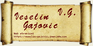 Veselin Gajović vizit kartica